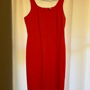 Medium Old Navy stretch jersey sheath dress, reddish orange